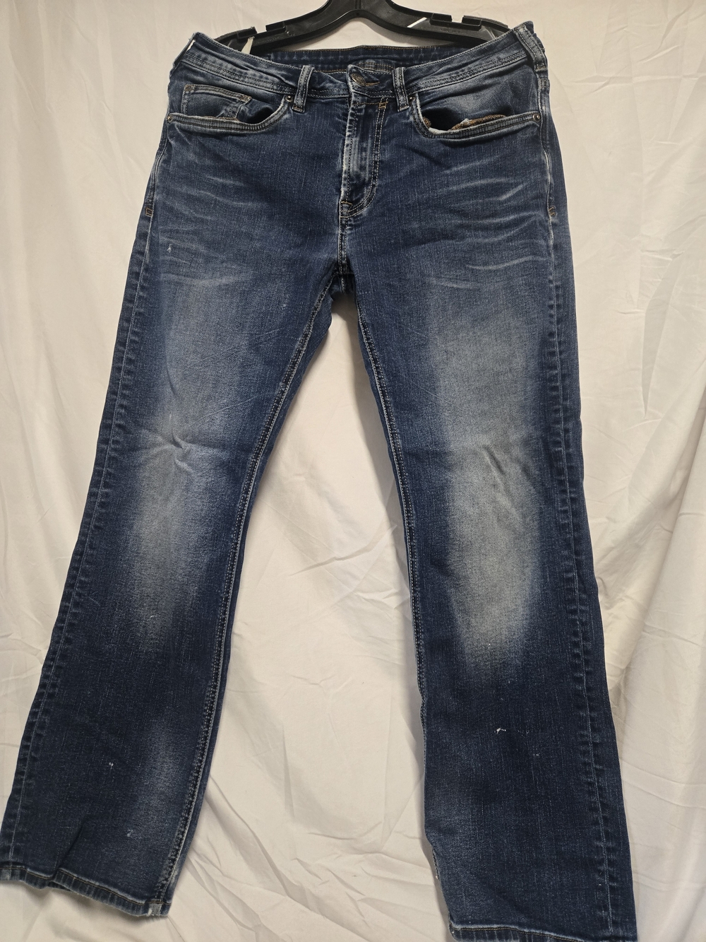 Men's Blue Buffalo David Bitton Washed Distressed Straight-Leg Jeans